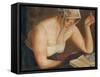 Woman Reading, C. 1922-Boris Dmitryevich Grigoriev-Framed Stretched Canvas