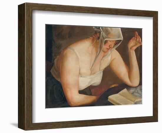 Woman Reading, C. 1922-Boris Dmitryevich Grigoriev-Framed Giclee Print