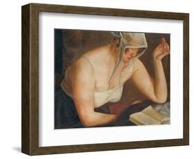 Woman Reading, C. 1922-Boris Dmitryevich Grigoriev-Framed Giclee Print