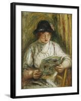 Woman Reading; Femme Lisant, C.1910-12-Pierre-Auguste Renoir-Framed Giclee Print