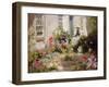 Woman Reading in a Garden-Harold Harvey-Framed Giclee Print