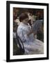 Woman Reading in a Garden-Mary Cassatt-Framed Giclee Print