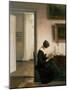 Woman Reading in an Interior-Carl Holsoe-Mounted Giclee Print