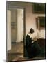 Woman Reading in an Interior-Carl Holsoe-Mounted Premium Giclee Print