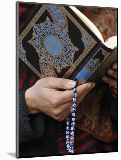 Woman Reading Koran, Jordan, Middle East-null-Mounted Photographic Print