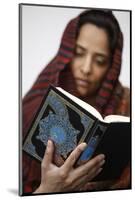 Woman reading Koran, Jordan-Godong-Mounted Photographic Print