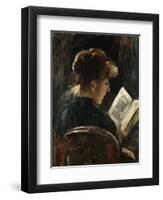 Woman Reading; Lesendes Madchen, 1888-Lovis Corinth-Framed Giclee Print