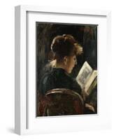 Woman Reading; Lesendes Madchen, 1888-Lovis Corinth-Framed Giclee Print