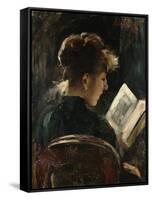 Woman Reading; Lesendes Madchen, 1888-Lovis Corinth-Framed Stretched Canvas