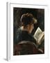 Woman Reading; Lesendes Madchen, 1888-Lovis Corinth-Framed Giclee Print