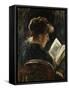 Woman Reading; Lesendes Madchen, 1888-Lovis Corinth-Framed Stretched Canvas