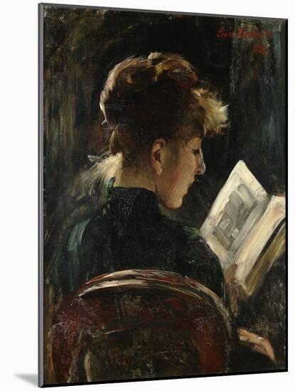Woman Reading; Lesendes Madchen, 1888-Lovis Corinth-Mounted Giclee Print
