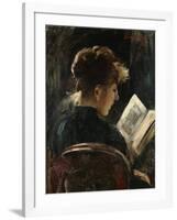 Woman Reading; Lesendes Madchen, 1888-Lovis Corinth-Framed Giclee Print