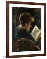 Woman Reading; Lesendes Madchen, 1888-Lovis Corinth-Framed Giclee Print