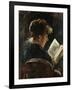 Woman Reading; Lesendes Madchen, 1888-Lovis Corinth-Framed Giclee Print