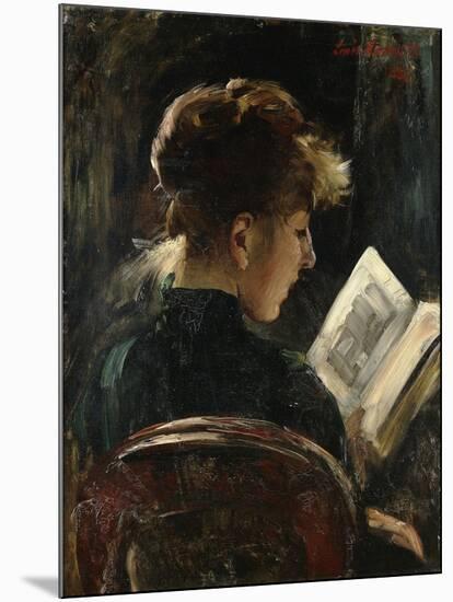 Woman Reading; Lesendes Madchen, 1888-Lovis Corinth-Mounted Giclee Print