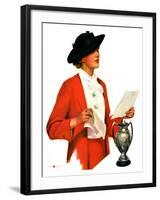 "Woman Reading Letter,"October 26, 1935-Penrhyn Stanlaws-Framed Giclee Print