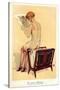 Woman reading, Magazine Advertisement, UK, 1920-null-Stretched Canvas