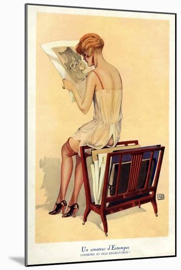 Woman reading, Magazine Advertisement, UK, 1920-null-Mounted Giclee Print
