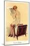 Woman reading, Magazine Advertisement, UK, 1920-null-Mounted Giclee Print