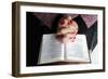 Woman reading the Bible at home, France, Europe-Godong-Framed Photographic Print