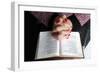 Woman reading the Bible at home, France, Europe-Godong-Framed Photographic Print