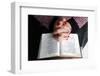 Woman reading the Bible at home, France, Europe-Godong-Framed Photographic Print
