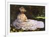 Woman Reading-Claude Monet-Framed Art Print