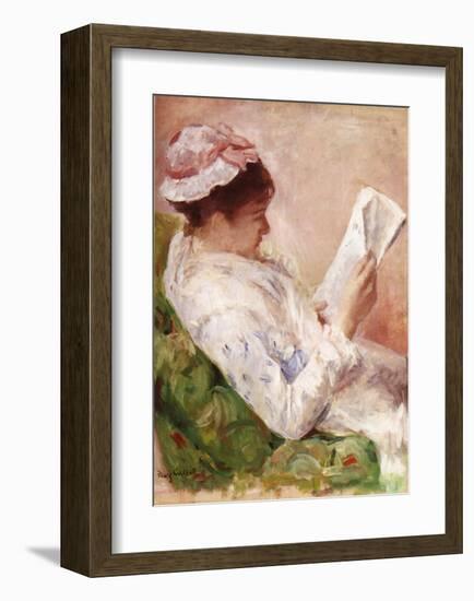 Woman Reading-Mary Cassatt-Framed Giclee Print