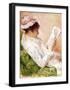 Woman Reading-Mary Cassatt-Framed Giclee Print