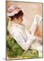 Woman Reading-Mary Cassatt-Mounted Giclee Print