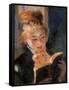 Woman Reading-Pierre-Auguste Renoir-Framed Stretched Canvas