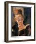 Woman Reading-Pierre-Auguste Renoir-Framed Art Print