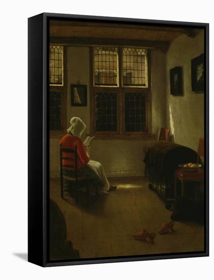 Woman Reading-Pieter Janssens Elinga-Framed Stretched Canvas