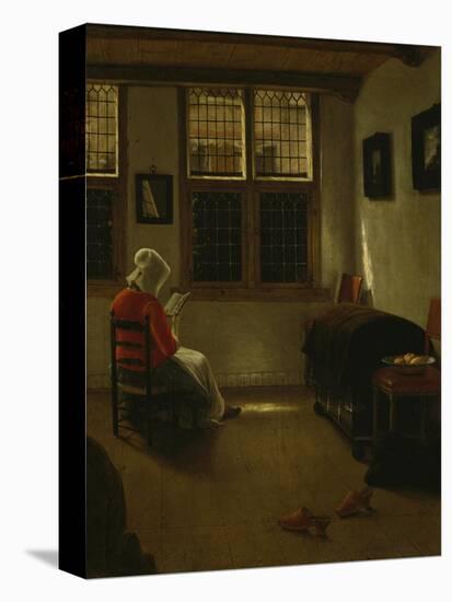 Woman Reading-Pieter Janssens Elinga-Stretched Canvas