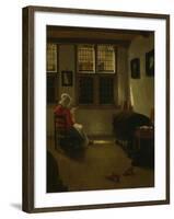 Woman Reading-Pieter Janssens Elinga-Framed Giclee Print