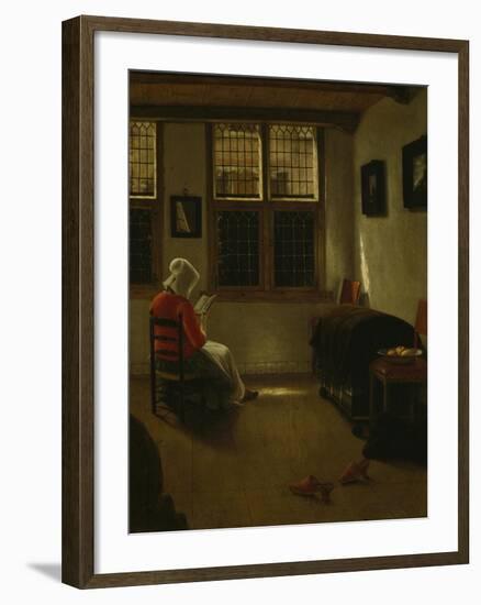 Woman Reading-Pieter Janssens Elinga-Framed Giclee Print