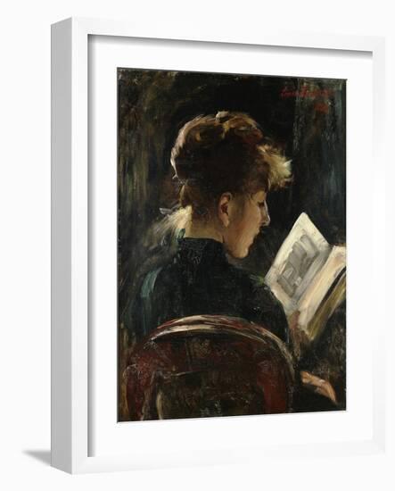 Woman Reading-Lovis Corinth-Framed Giclee Print