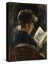 Woman Reading-Lovis Corinth-Stretched Canvas