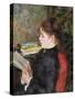 Woman Reading-Pierre-Auguste Renoir-Stretched Canvas