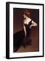Woman Reclining in Black Dress-John White Alexander-Framed Giclee Print