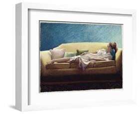 Woman Reclining on a Sofa-Helen J. Vaughn-Framed Giclee Print
