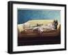 Woman Reclining on a Sofa-Helen J. Vaughn-Framed Giclee Print