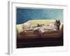 Woman Reclining on a Sofa-Helen J. Vaughn-Framed Giclee Print