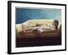 Woman Reclining on a Sofa-Helen J. Vaughn-Framed Giclee Print