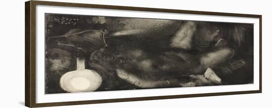 Woman Reclining on Her Bed, C.1885-Edgar Degas-Framed Giclee Print