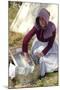 Woman Reenactor Doing Laundry with a Washboard, Living History Demonstration, Shiloh, Tennessee-null-Mounted Photographic Print