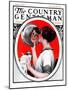 "Woman Reflected in Silver Tray," Country Gentleman Cover, March 1, 1924-Katherine R. Wireman-Mounted Giclee Print