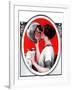 "Woman Reflected in Silver Tray,"March 1, 1924-Katherine R. Wireman-Framed Giclee Print