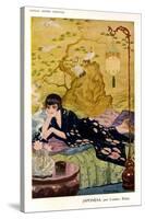 Woman relaxing, Magazine Plate, Spain, 1920-null-Stretched Canvas